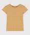 T-shirt TAGLIO REGULAR in cotone e lino Donna giallo ISTRE/bianco AVALANCHE