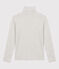 T-shirt dolcevita L'ICONIQUE in cotone donna grigio BELUGA CHINE