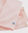 Leggings in lana e cotone millerighe da bambina rosa CHARME/bianco MARSHMALLOW