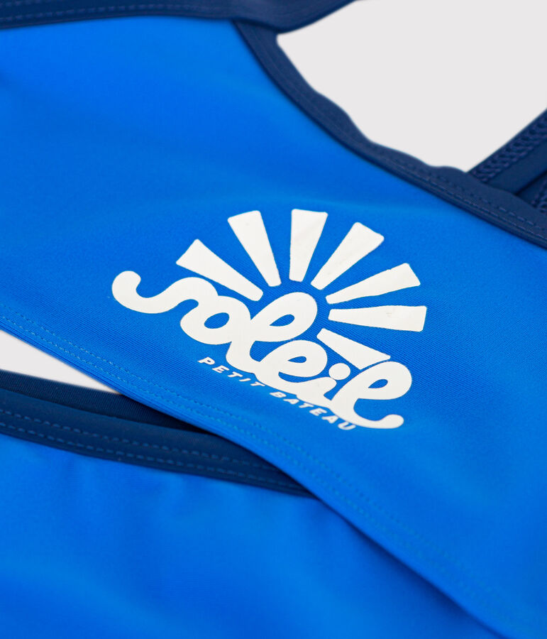 Costume a 2 pezzi bambina blu