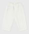 Pantaloni in serge tinta unita neonato bianco MARSHMALLOW