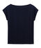 T-shirt manica corta in cotone Sea Island donna blu MARINE