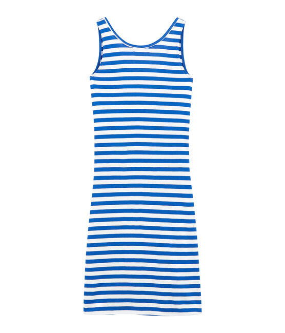 T-shirt da spiaggia blu PERSE/bianco MARSHMALLOW
