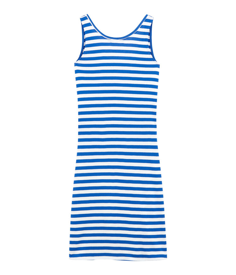 T-shirt da spiaggia blu/bianco
