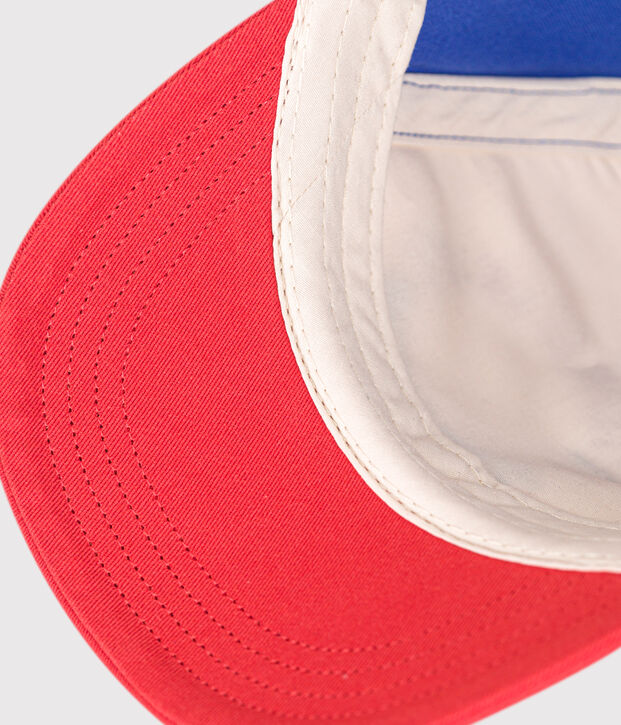 Berretto in cotone team sport neonato ecru/multicolore