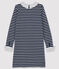 Abito donna Petit Bateau x Deyrolle blu SMOKING/bianco MARSHMALLOW