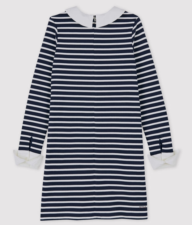 Abito donna Petit Bateau x Deyrolle blu/bianco