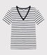 T-shirt L'ICONIQUE scollo a V in cotone Donna