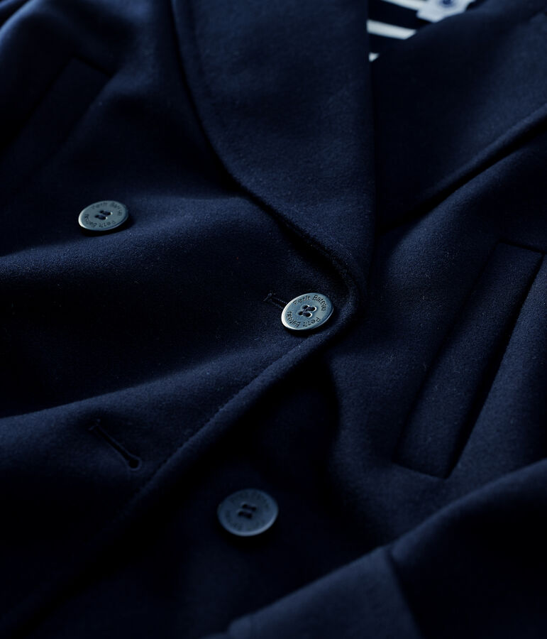 Giaccone marinaro in lana Donna blu