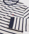 Pigiama marinière bambino in cotone bianco MARSHMALLOW/blu SMOKING