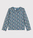 T-shirt bambina a maniche lunghe in cotone a fiori
