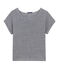 T-shirt donna in lino a millerighe blu SMOKING/bianco LAIT