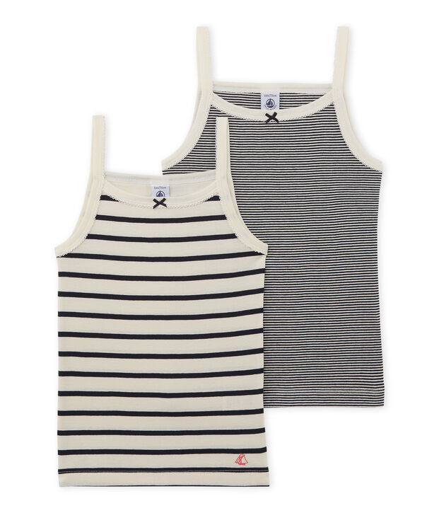Duo canottiere con spalline ragazza multicolore