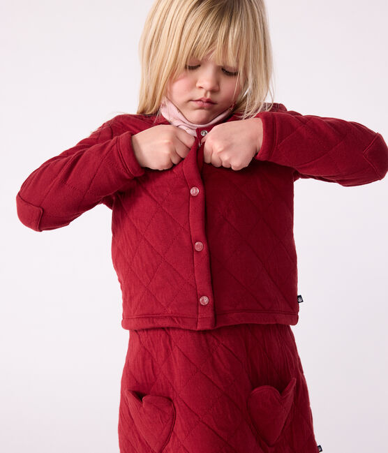 Cardigan in cotone tinta unita bambino AMARANTE