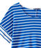 T-shirt donna oversize a righe blu PERSE/bianco MARSHMALLOW