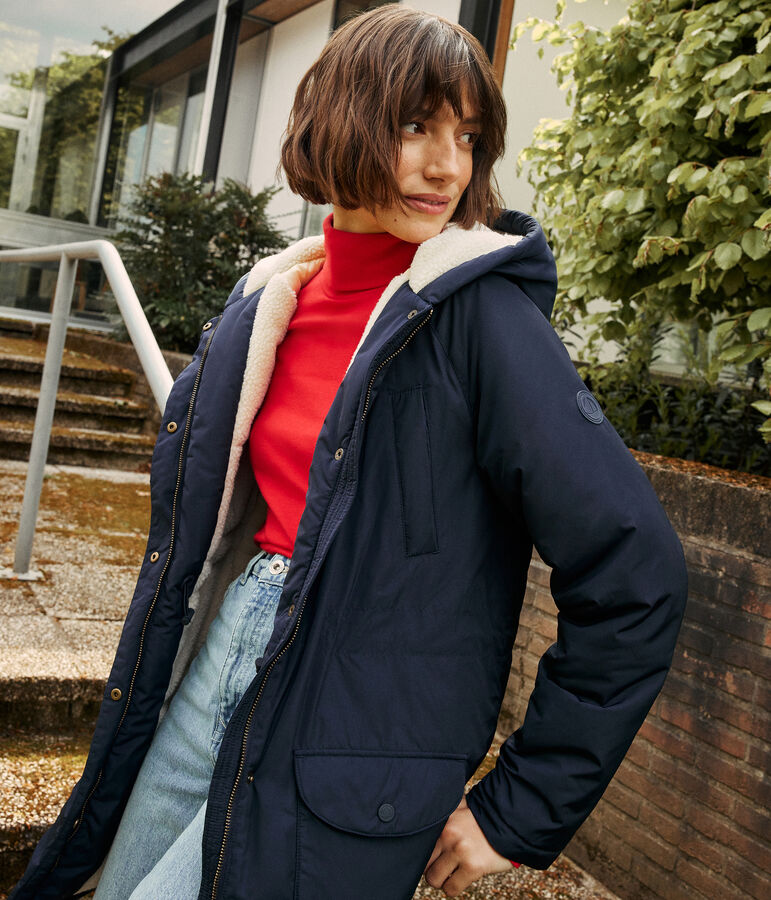 Parka donna blu