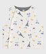 Cardigan senza maniche double face in cotone con stampa neonato