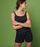Pigiama corto blu navy ragazza-donna in cotone blu SMOKING