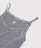 Abito con spalline iconico in cotone Donna blu SMOKING/bianco MARSHMALLOW