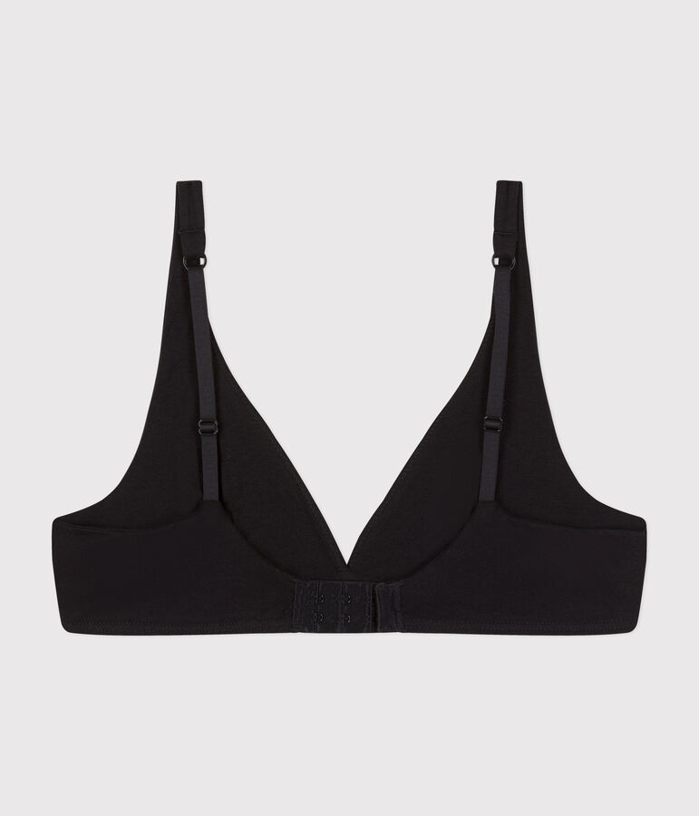 Reggiseno donna in cotone ed elastan nero
