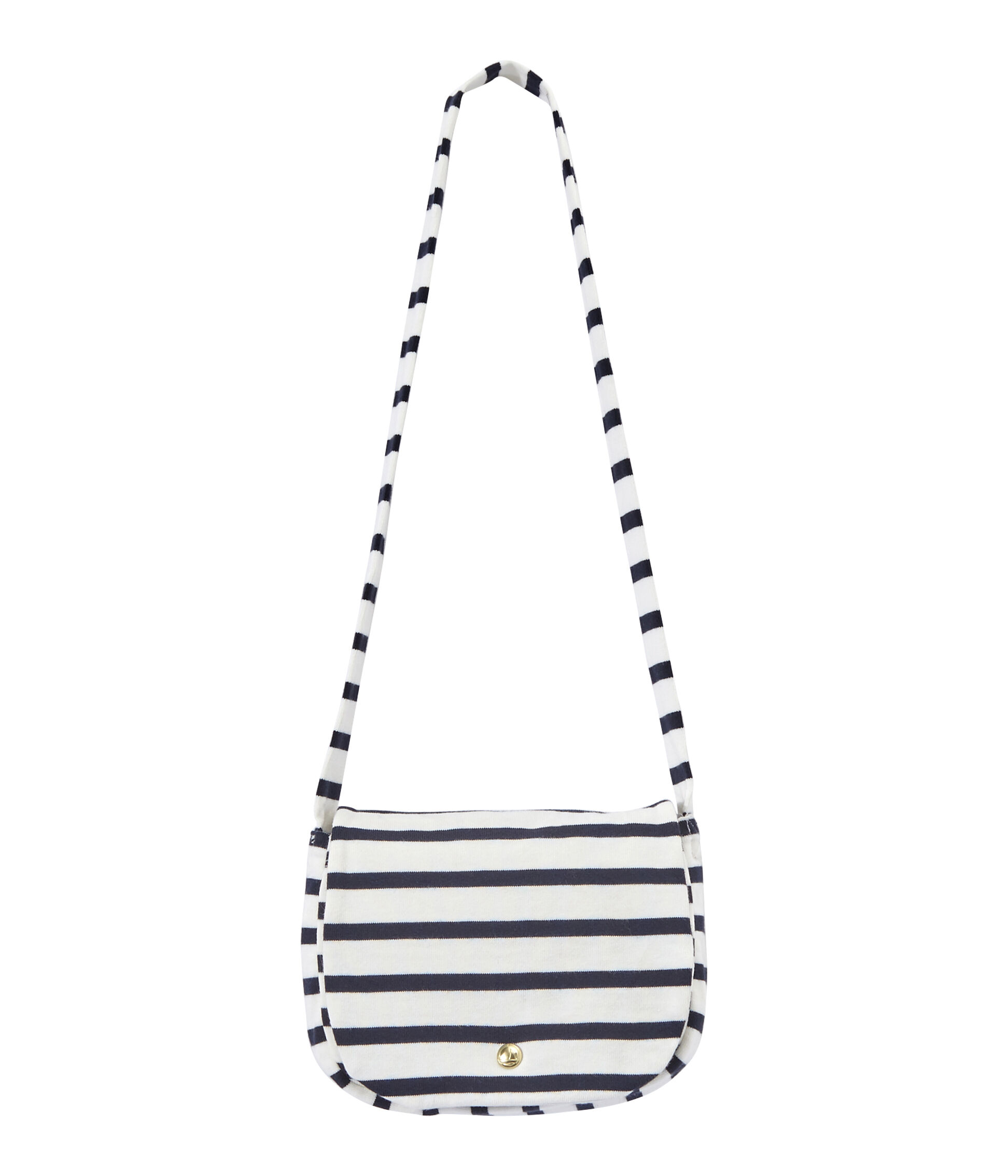 Borsa a tracolla bambina rigata MARSHMALLOW/SMOKING | Petit Bateau