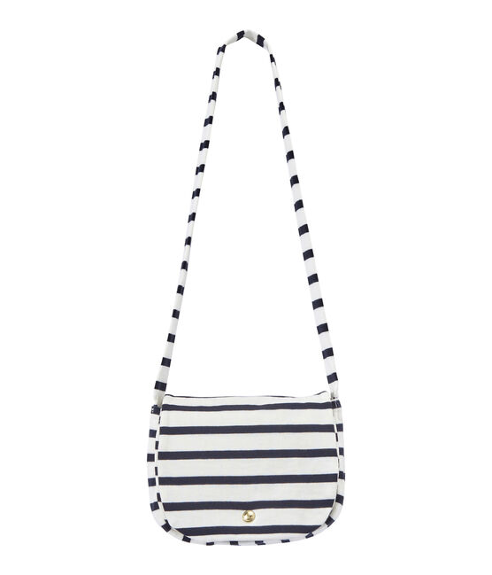 Borsa a tracolla bambina rigata bianco MARSHMALLOW/blu SMOKING