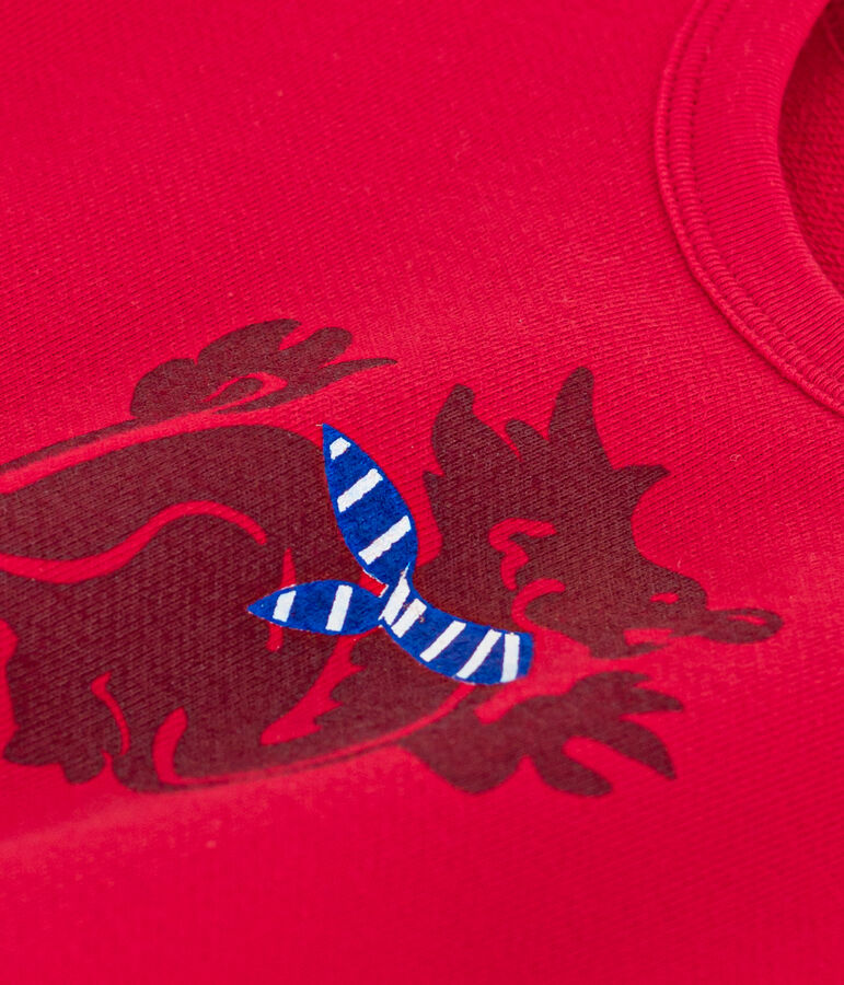 Felpa in tessuto felpato per beb&egrave; rosso CORRIDA