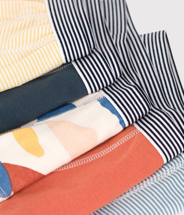 Confezione da 5 boxer bambino in cotone multicolore