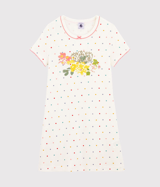 Camicia da notte bambina a costine bianco MARSHMALLOW/bianco MULTICO
