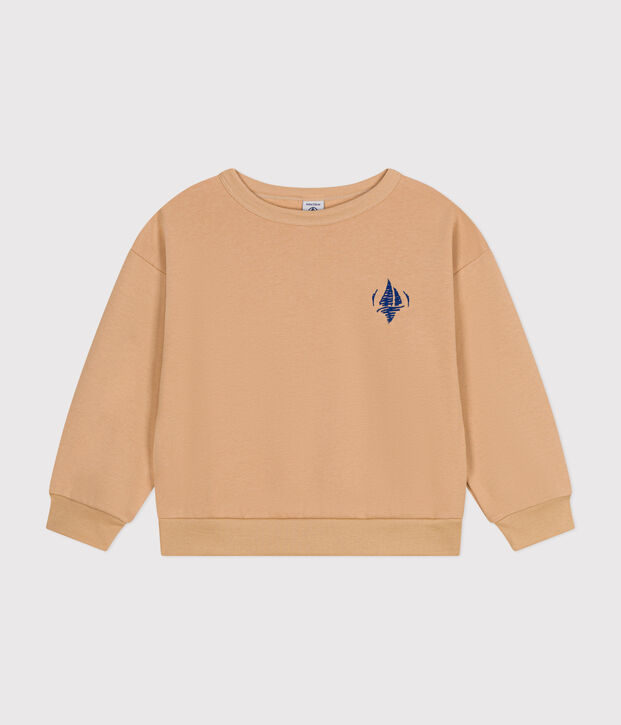 Felpa in molleton bambino unisex beige