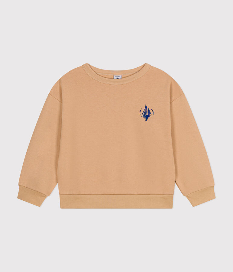 Felpa in molleton bambino unisex beige TOURONE