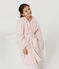 Vestaglia da bambino in pile rosa MINOIS/bianco MARSHMALLOW