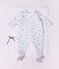 Pigiama in tubique con volpe stampata neonato bianco/multicolore