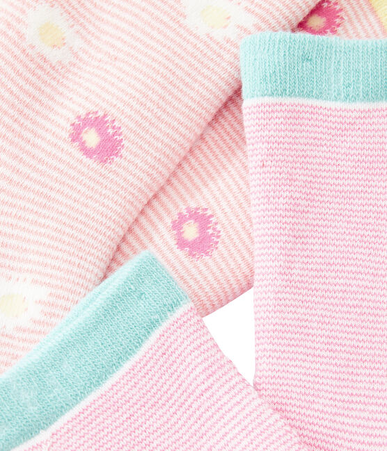 Set di 2 paia di calzini bambina blu MARSHMALLOW:SMOKING/bianco MARSHMALLOW