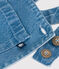 Salopette corta beb&egrave; in denim leggero blu