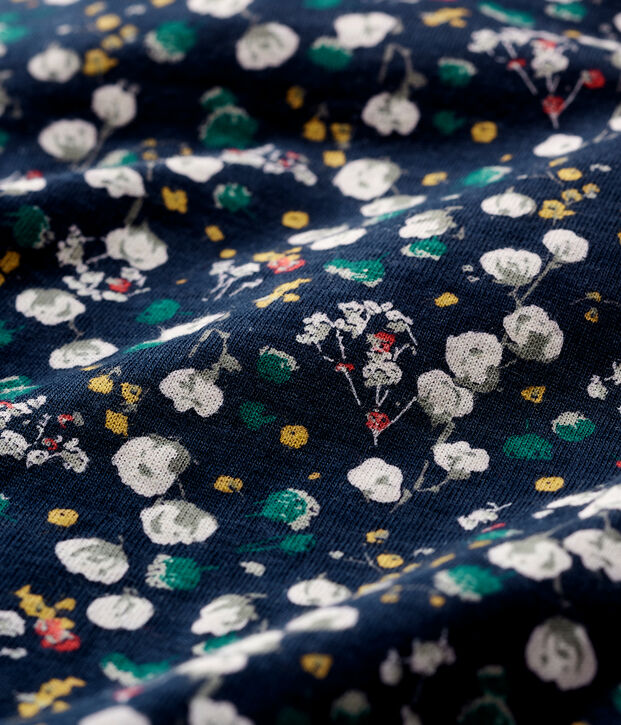 Abito a maniche lunghe da beb&egrave; femmina fantasia blu/multicolore