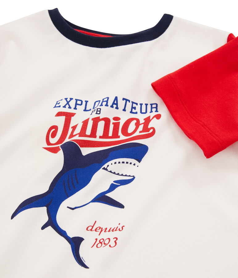 T-shirt bambino bianco/rosso