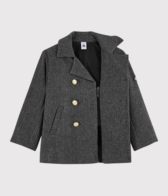 Caban in drap di lana ragazzo grigio CITY CHINE