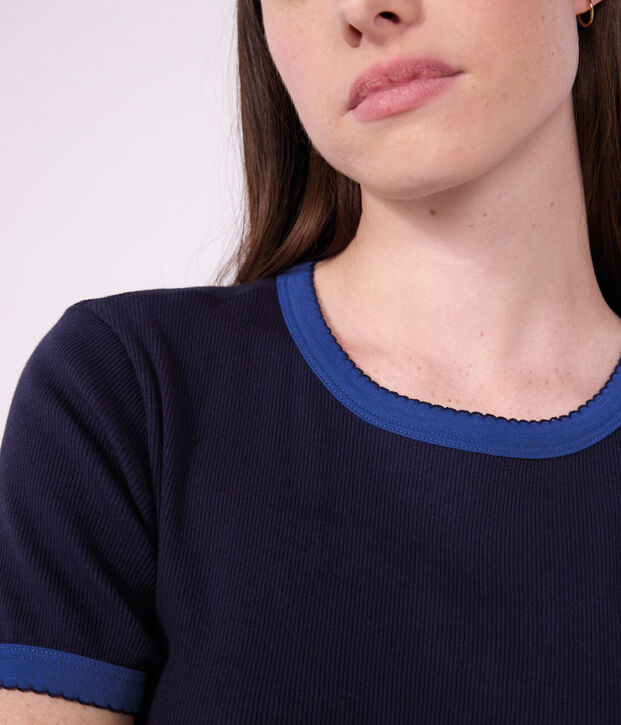 T-shirt a maniche corte in cotone tinta unita donna SMOKING