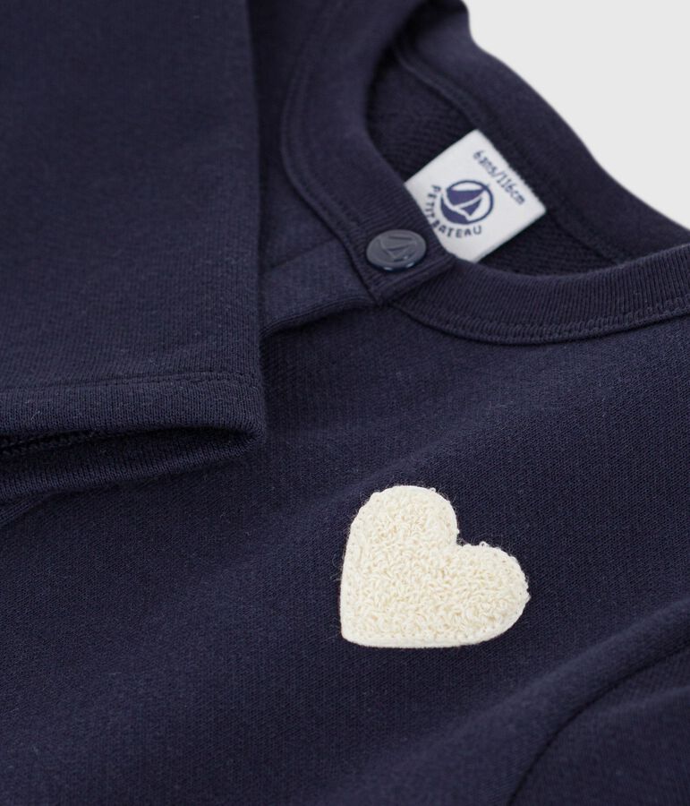 Cardigan in cotone tinta unita bambino blu