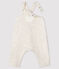 Salopette lunga neonato in tessuto tubico beige MONTELIMAR CHINE