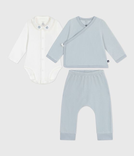 Set regalo 2 pezzi in velluto con body con orso ricamato neonato CO2
