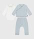 Set regalo 2 pezzi in velluto con body con orso ricamato neonato