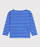 Maglia a righe a maniche lunghe in cotone unisex blu PERSE/bianco MARSHMALLOW