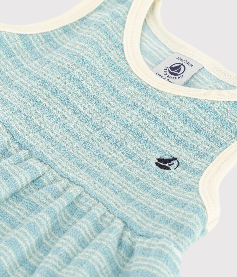 Abito senza maniche beb&egrave; in spugna bouclette a righe MIMI/ AVALANCHE