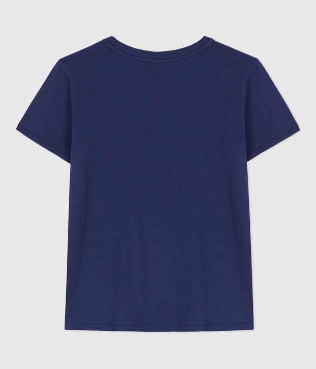 T-shirt LE DROIT girocollo in cotone donna blu
