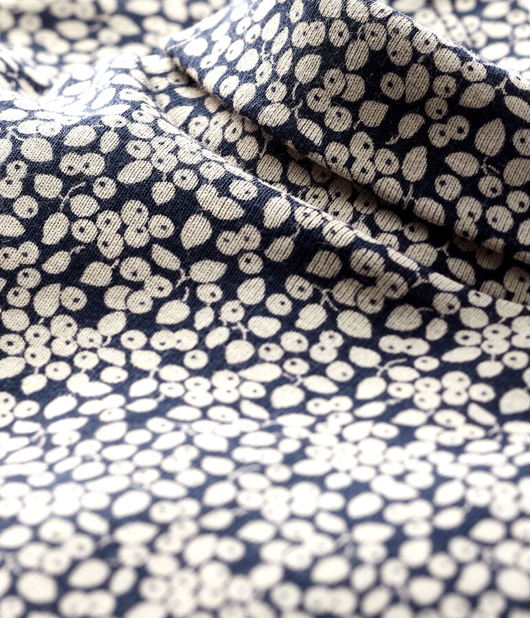 Body manica lunga e collo alto beb&egrave; blu/bianco