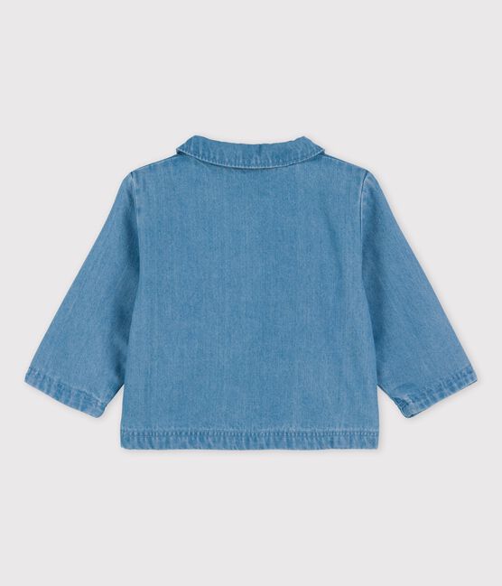 Giacca bebè in denim leggero biologico blu DENIM CLAIR