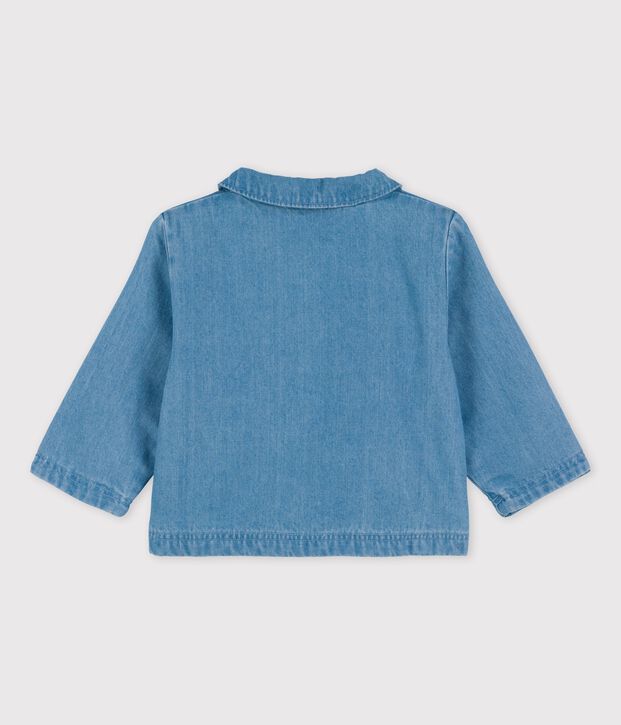 Giacca beb&egrave; in denim leggero biologico blu