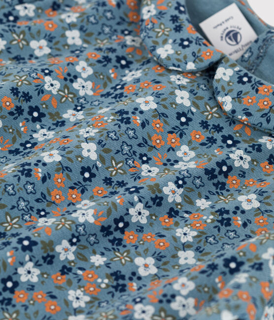T-shirt bambina a maniche lunghe in cotone a fiori ROVER/ MULTICO